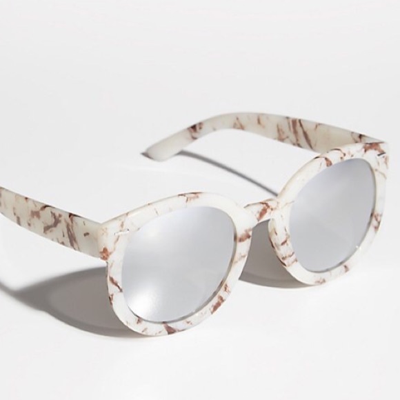 Abbey Road SUNGLASSES Round Mirror Marble Silver - Picture 2 of 4